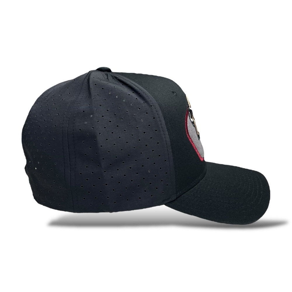 Bull Embroidered Western Rodeo Style Snapback Cap Black - Picture 3 of 7